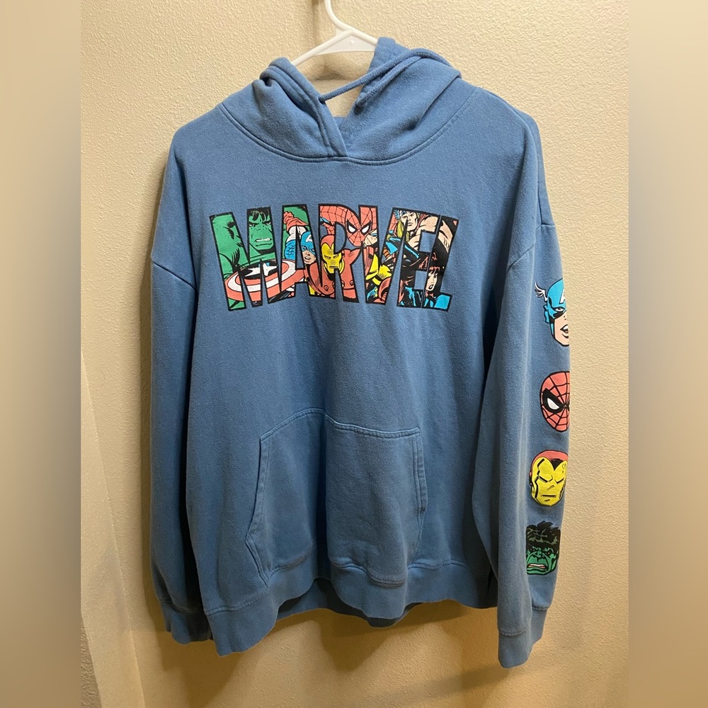 Light Blue Marvel Sweatshirt Kids XXL